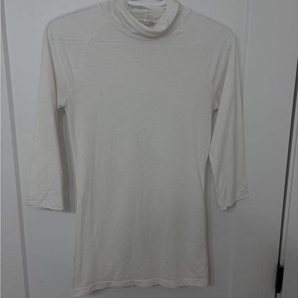 Free People Intimates White Lightweight Mock Neck Long Sleeve Top - Picture 2 of 4
